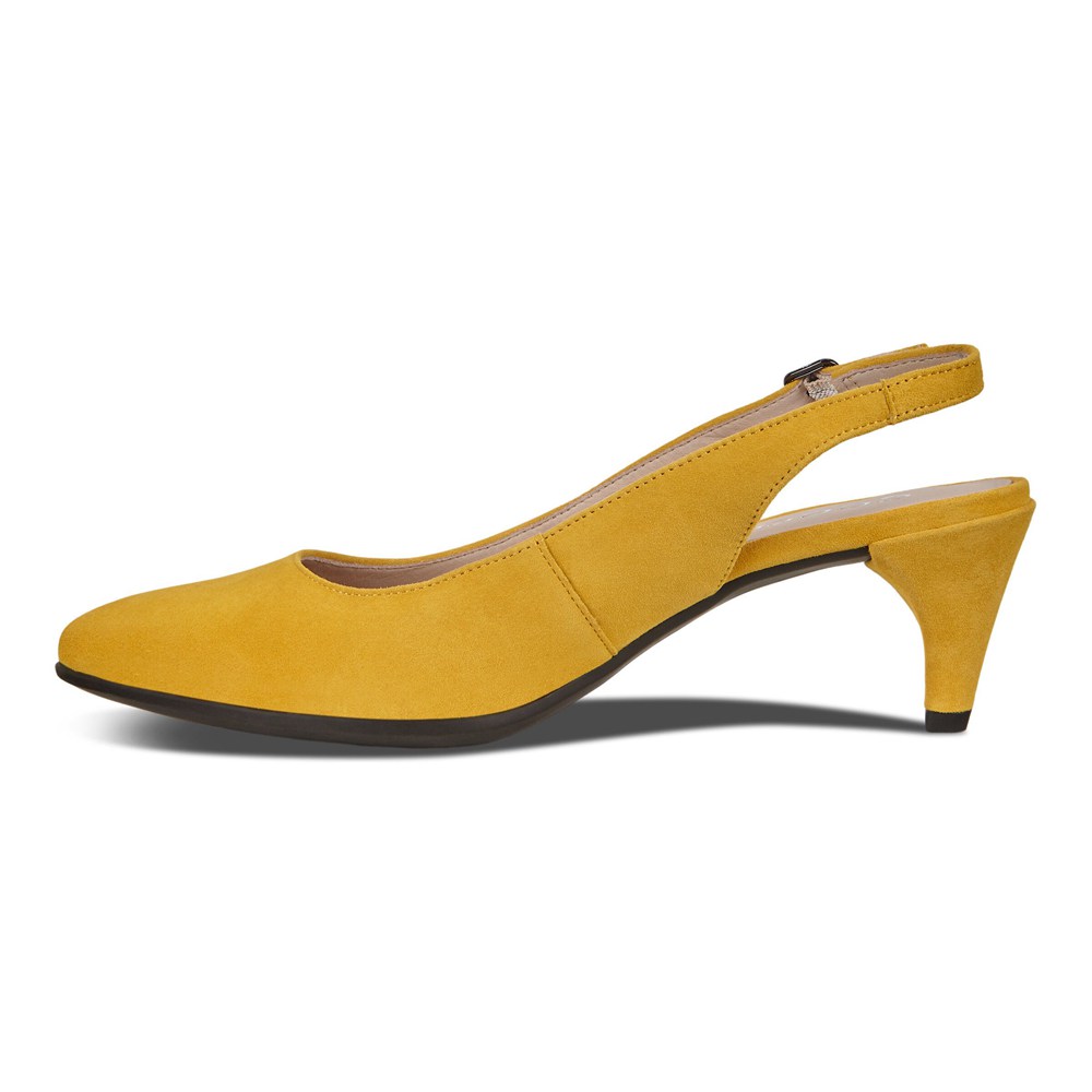 Womens Pumps - ECCO Shape 45 Pointy Sleek Slingback - Yellow - 8930KTLSZ